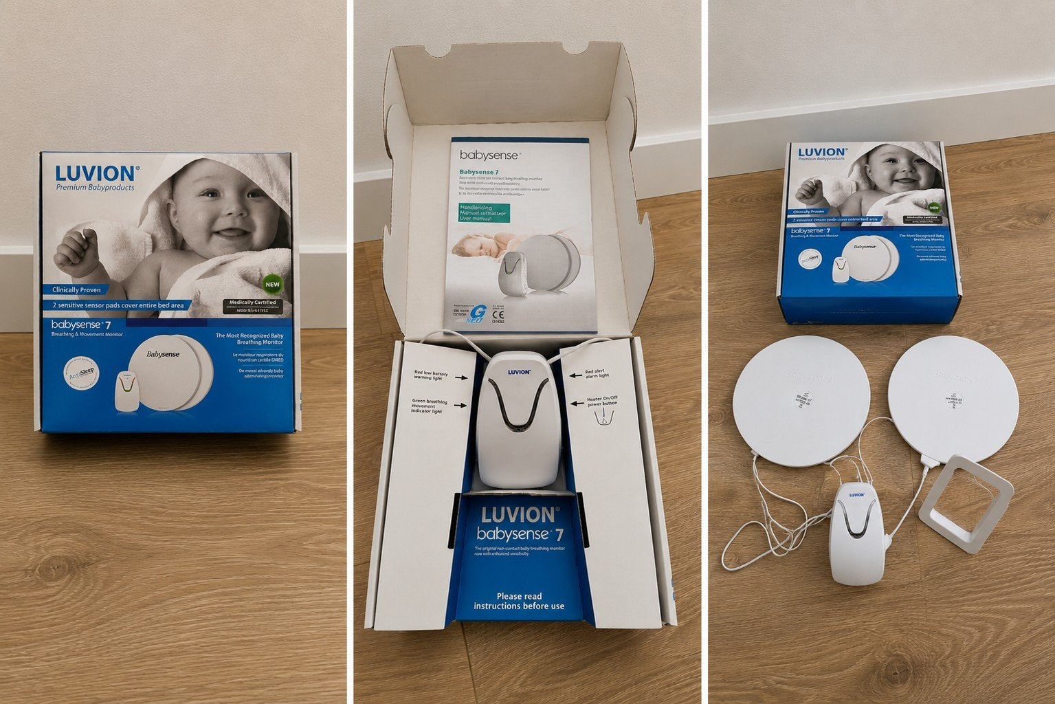 Luvion BabySense 7 Ademhalingsmonitor - Wiegendood Preventie, Kinderen en Baby's, Ophalen