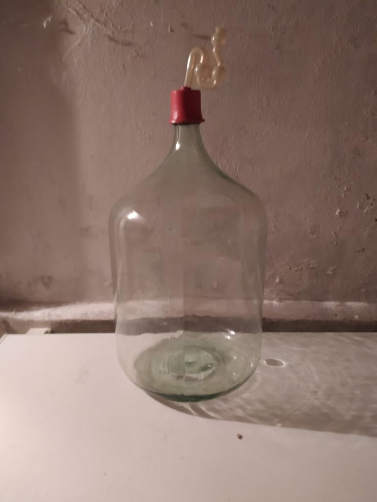 Zeer decoratieve grote glazen fles., Ophalen, Zo goed als nieuw