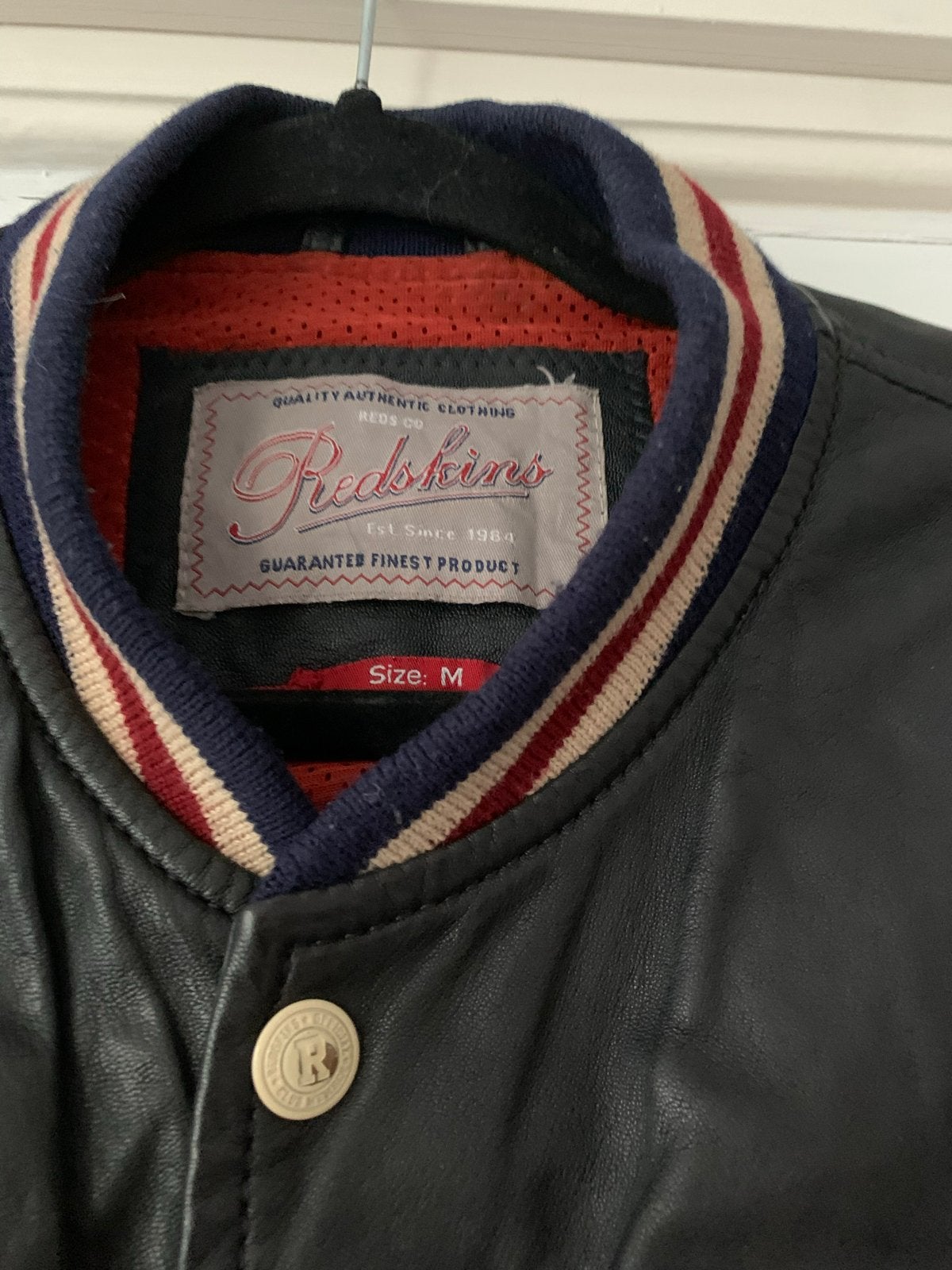 Redskins Leren Varsity Jas - Maat M, Ophalen of Verzenden, Gedragen, Maat 48/50 (M), Zwart