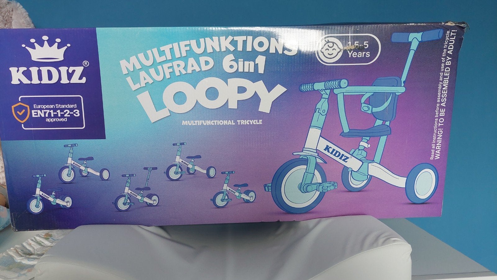 KIDIZ Multifunctionele Loopfiets 6-in-1 Loopy, Ophalen, Nieuw, Loopfiets