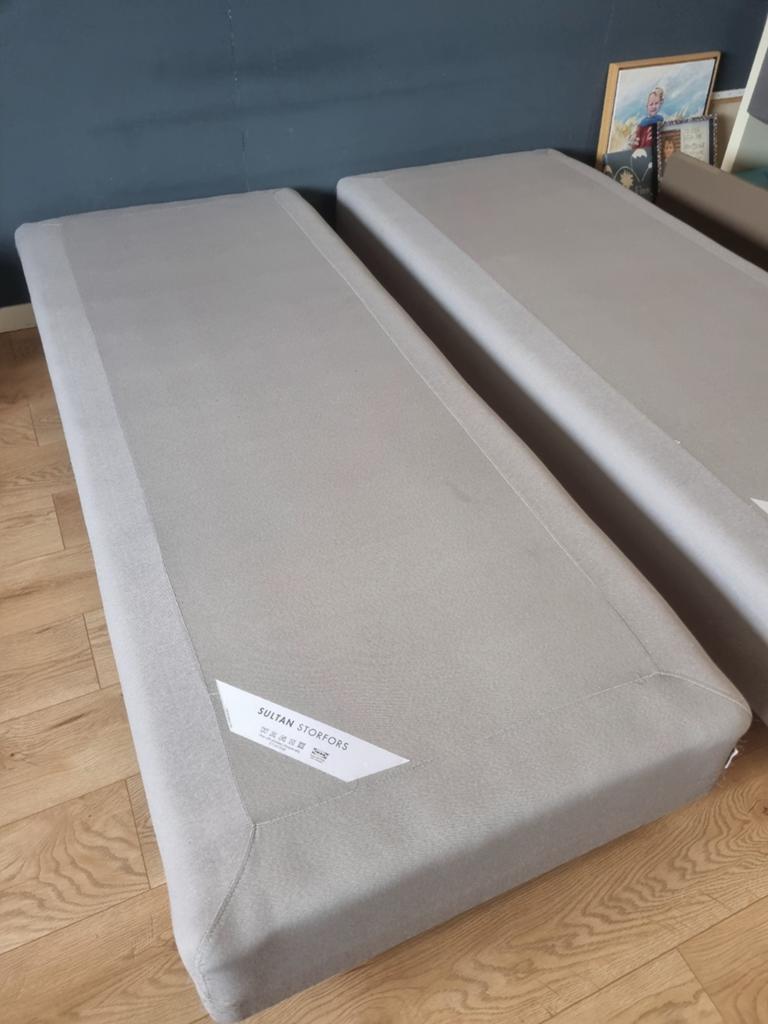 Sultan Storfors boxspring 2 stuks 200x80, Ophalen, Gebruikt, Tweepersoons, 80 cm