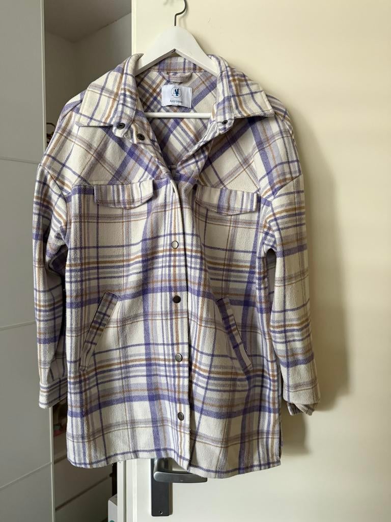 Mooie dames jas, Kleding | Dames, Jassen | Zomer, Ophalen of Verzenden, Zo goed als nieuw, Maat 38/40 (M), Paars