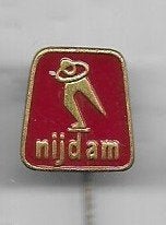 NIJDAM SCHAATSER SPORT SCHAATSEN SPELD, Ophalen of Verzenden, Gebruikt, Sport, Speldje of Pin