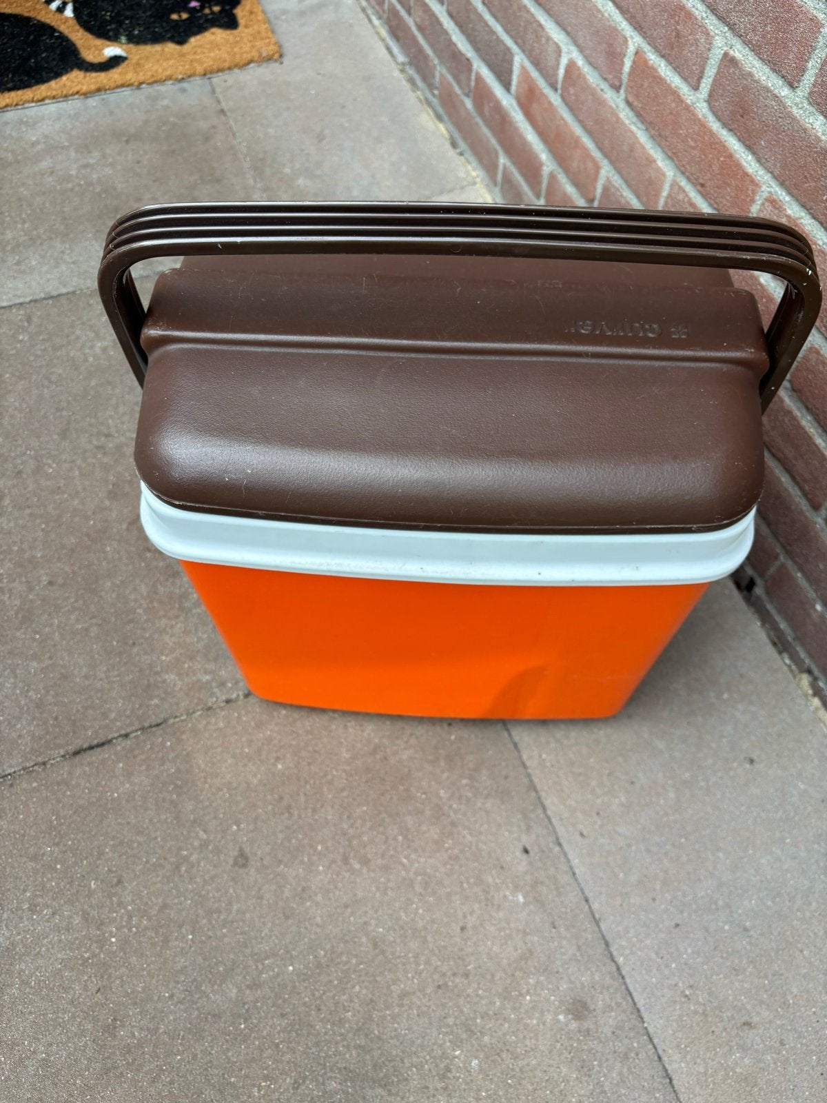 Vintage Curver Koelbox Jaren '70 met Koelelementen, Caravans en Kamperen, Koelboxen, Ophalen, Gebruikt, Koelbox, Koelelement