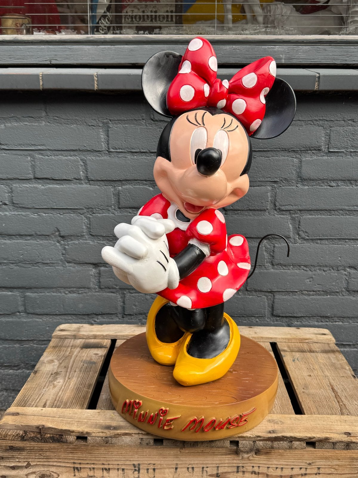 Groot Minnie Mouse Beeld - Disney Collectible, Ophalen, Mickey Mouse, Zo goed als nieuw, Beeldje of Figuurtje