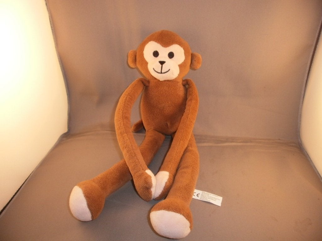 HEMA slungel aap bruin rozig masker handjes pootzolen 38 cm, Hema, Nieuw, Ophalen of Verzenden, Middelgroot (20 tot 80 cm)