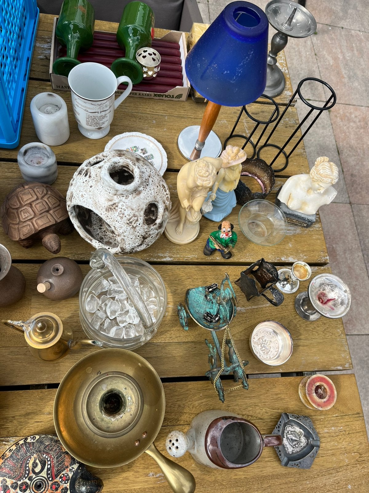 3 dozen met curiosa, brocante, vintage, vaasjes, etc, Antiek en Kunst, Ophalen
