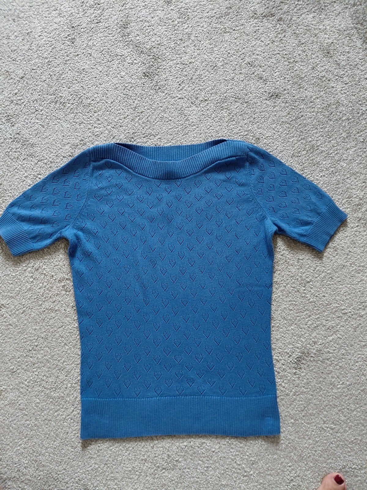 King Louie truitje, maat S € 13,00, Kleding | Dames, Blauw, Ophalen of Verzenden, Zo goed als nieuw, Korte mouw