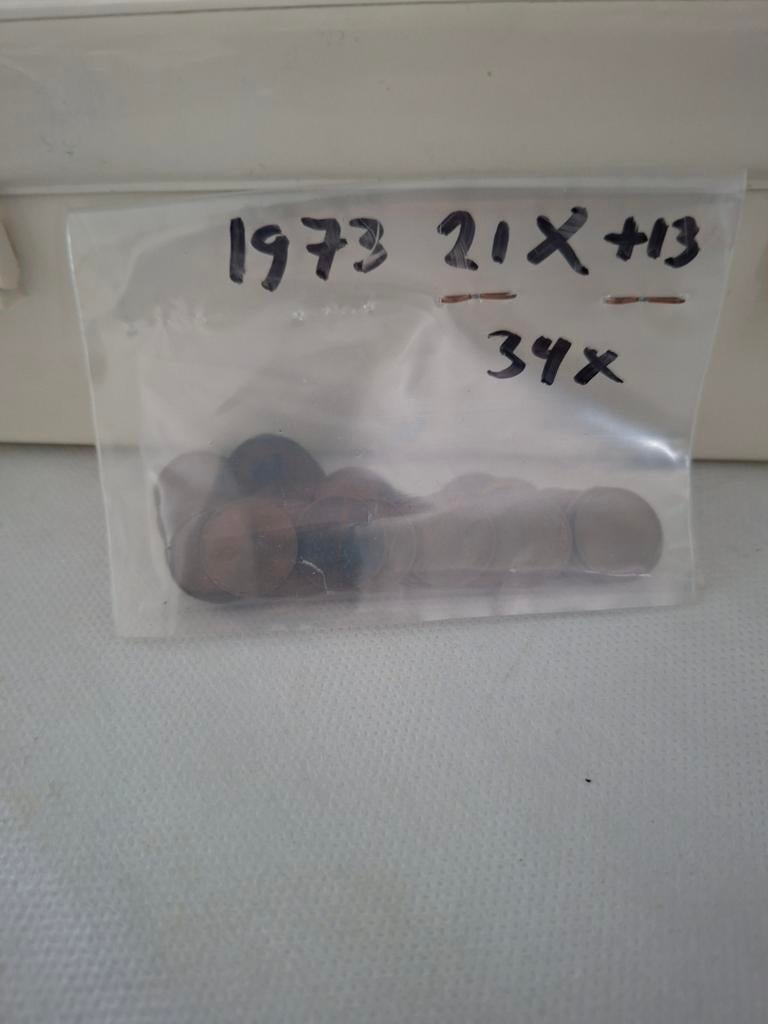 34x 1 cent 1973 Nederland, Verzenden, Koningin Juliana, Overige waardes, Setje