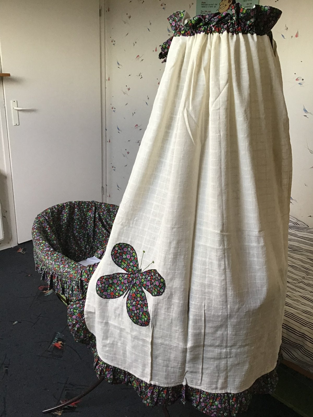 Rotan wieg, Kinderen en Baby's, Ophalen, Gebruikt, Minder dan 140 cm, Matras
