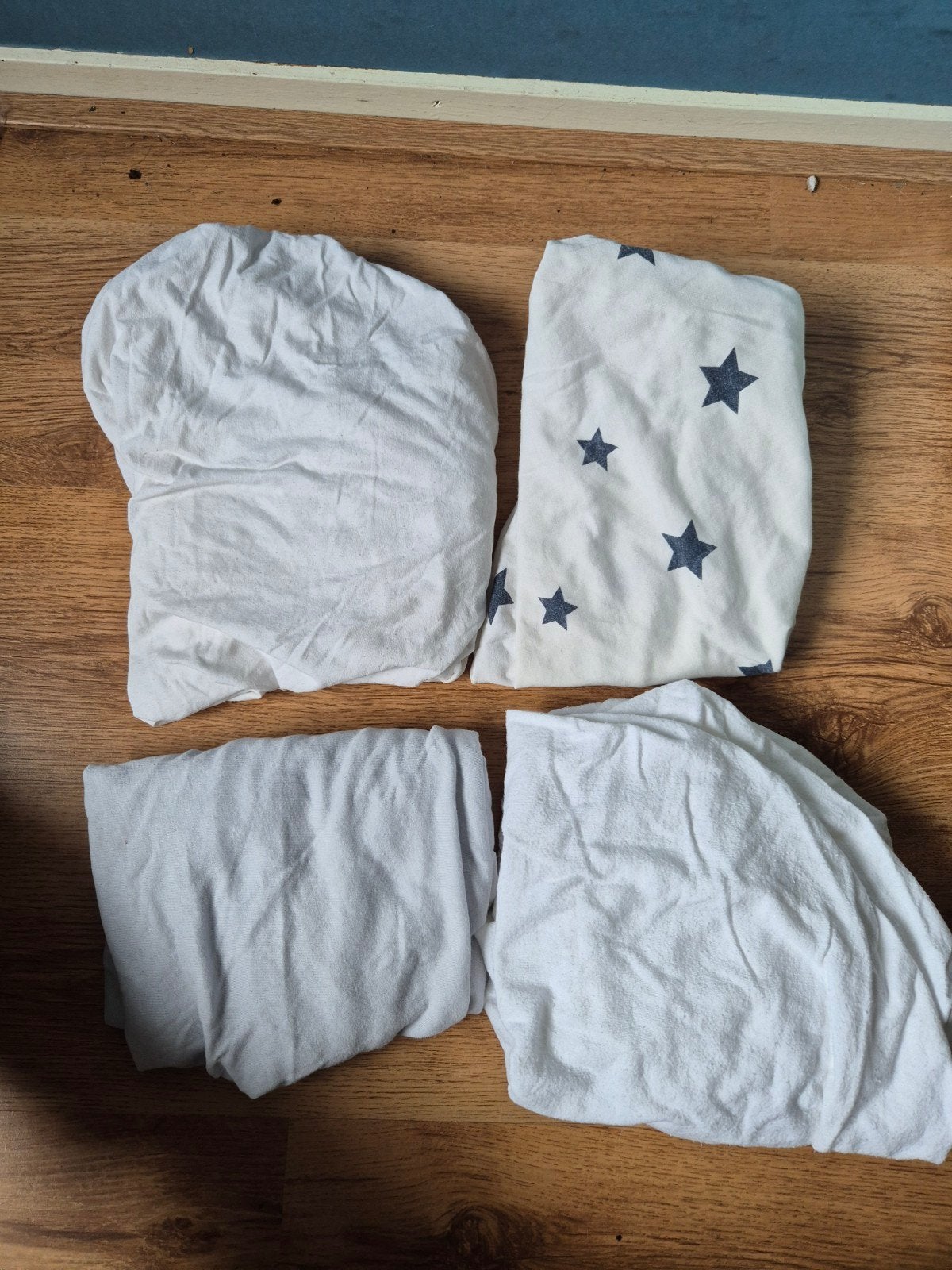 4 matrashoezen ledikant 60x120 cm, Ophalen of Verzenden, Gebruikt, 100 cm of meer, Overige typen