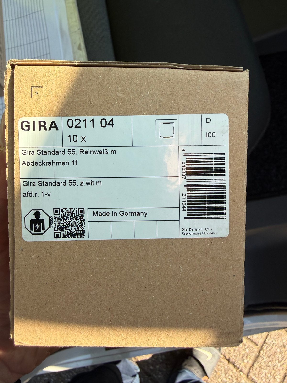 Gira Standard 55 afdekramen mat wit - 1-voudig en 2-voudig, Ophalen of Verzenden, Nieuw, Gira, Afdekraam