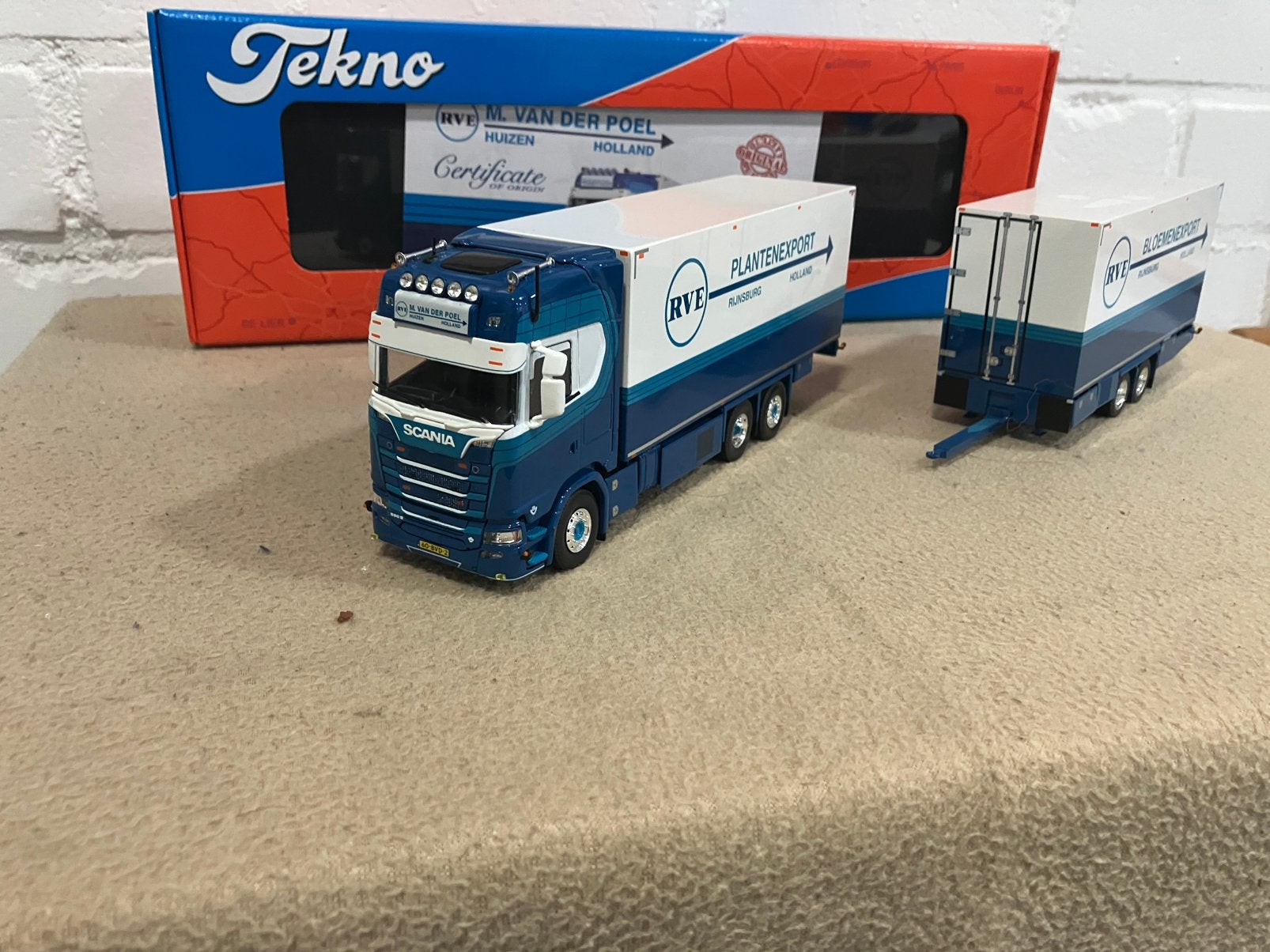 Tekno Scania Michel van der Poel / RVE, Verzenden, Zo goed als nieuw, Bus of Vrachtwagen, Tekno