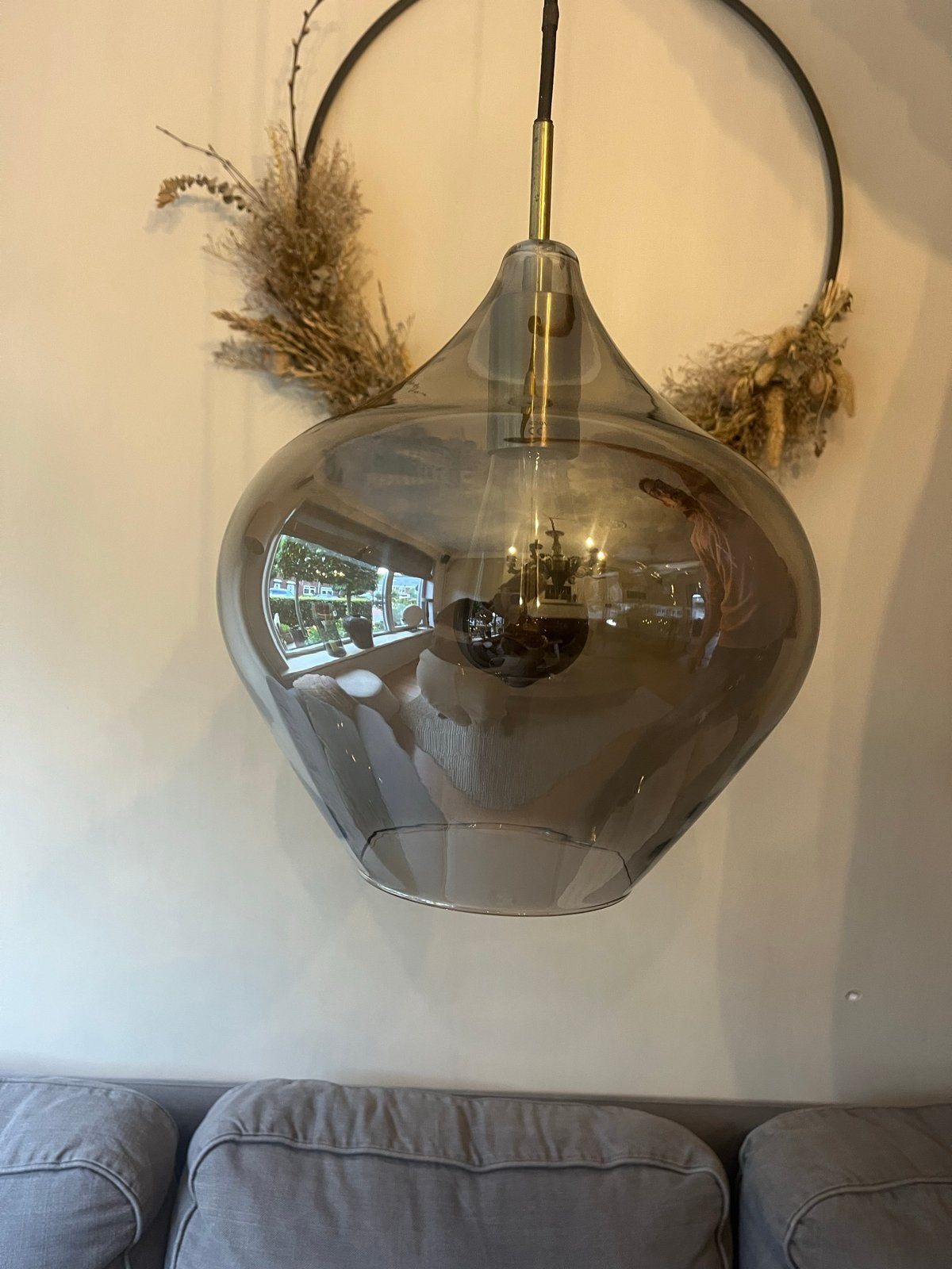 Light & Living hanglamp Rakel 27 cm, Huis en Inrichting, Hotel chic, E27 (groot), Ophalen of Verzenden, Glas