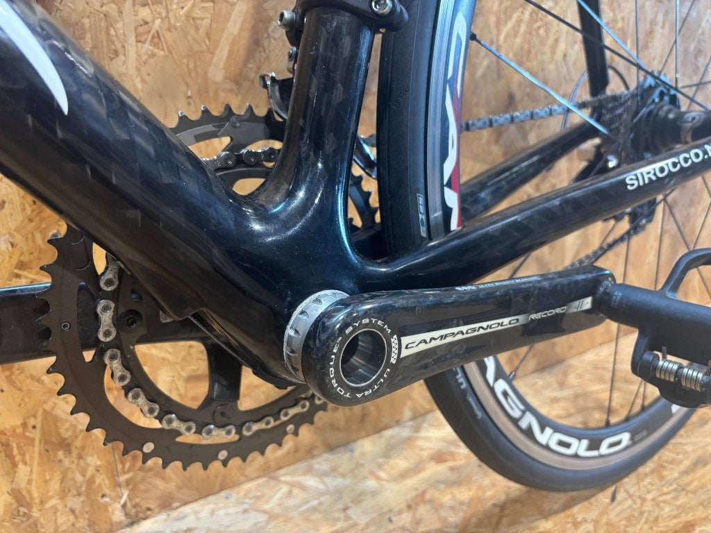 Carbon racefiets. Sirocco. Campagnolo Record, 28 inch, Gebruikt, Carbon, Velgrem