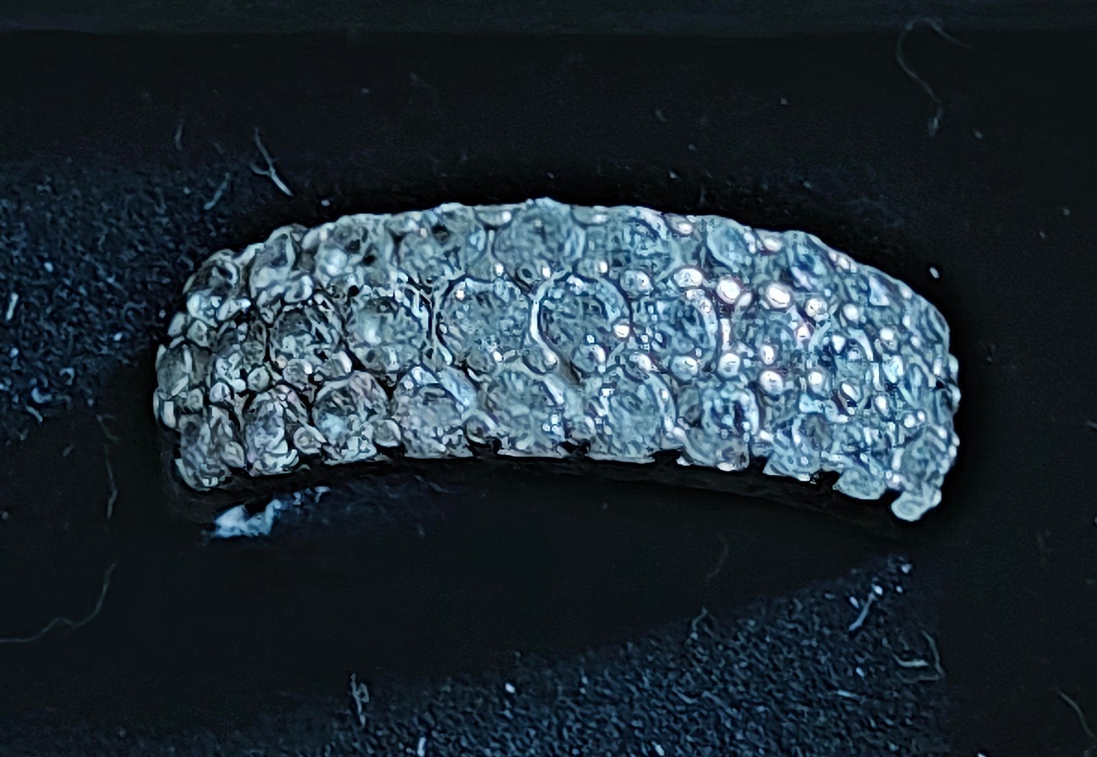 Zilveren ring met zirkonia steentjes, maat 17-18, Gebruikt, Ophalen of Verzenden, 17 tot 18, Dame