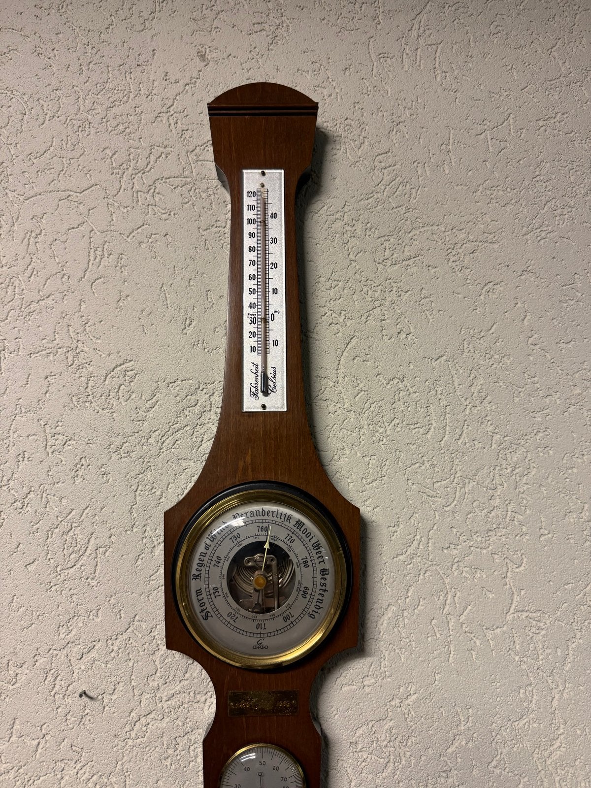Vintage Weerstation: Barometer, Thermometer, Hygrometer, Ophalen of Verzenden, Gebruikt, Weerstation