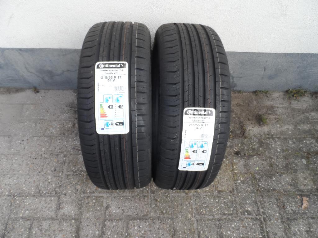 215/55 R17 Continental Eco Contact-5 nieuw 0 km. oude DOT, Auto-onderdelen, Banden en Velgen, 215 mm, Duitsland, 17 inch, Ophalen of Verzenden