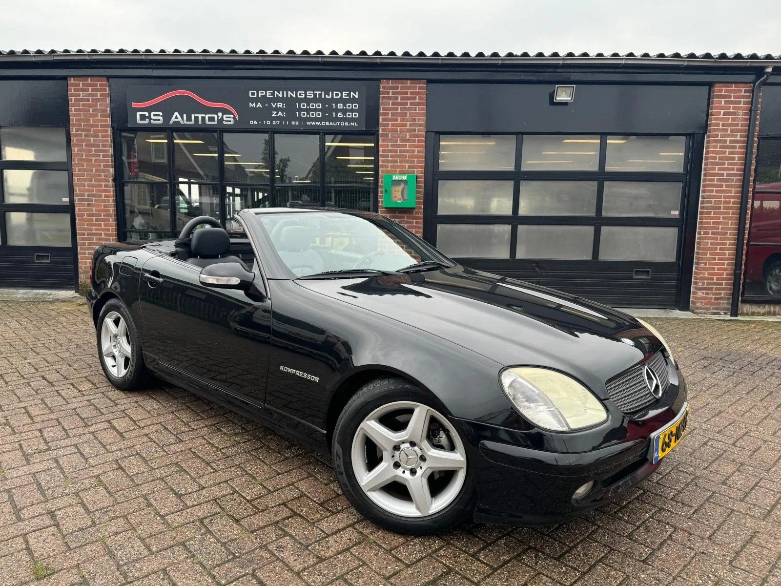 Mercedes-Benz SLK-klasse 230 K.|nieuwe APK 19-08-2027, Zwart, 4 cilinders, Cabriolet, Zwart