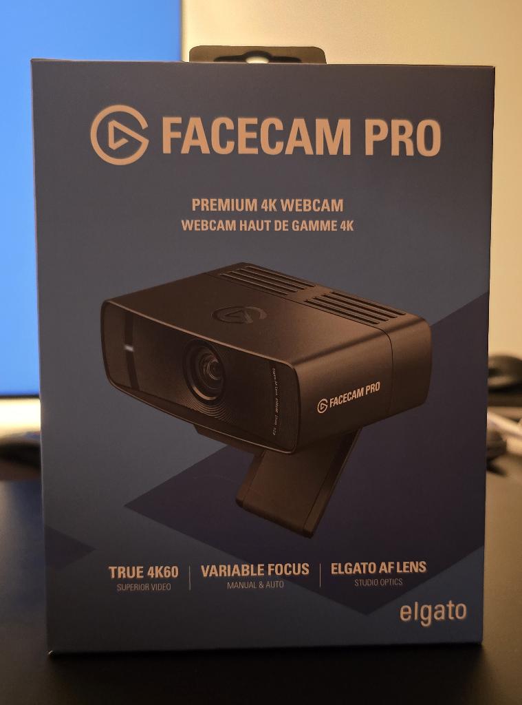 Elgato Facecam Pro – Premium 4K60 Webcam (boxed), Computers en Software, Webcams, Zo goed als nieuw, Ophalen of Verzenden