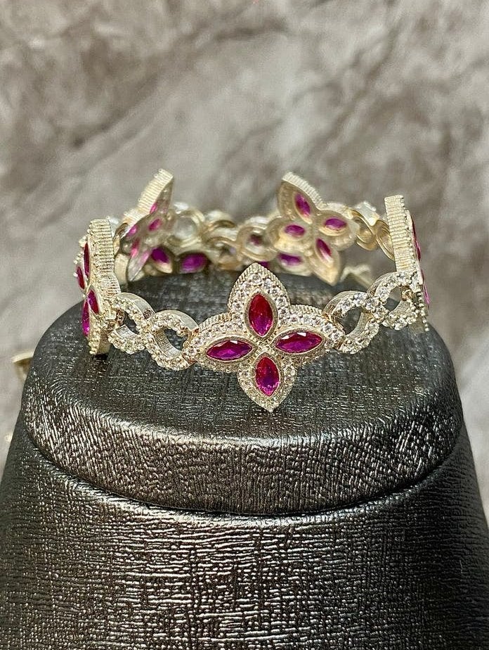 925 Zilveren ICED Armband Robijn, Ophalen of Verzenden, Nieuw, Zilver, Zilver