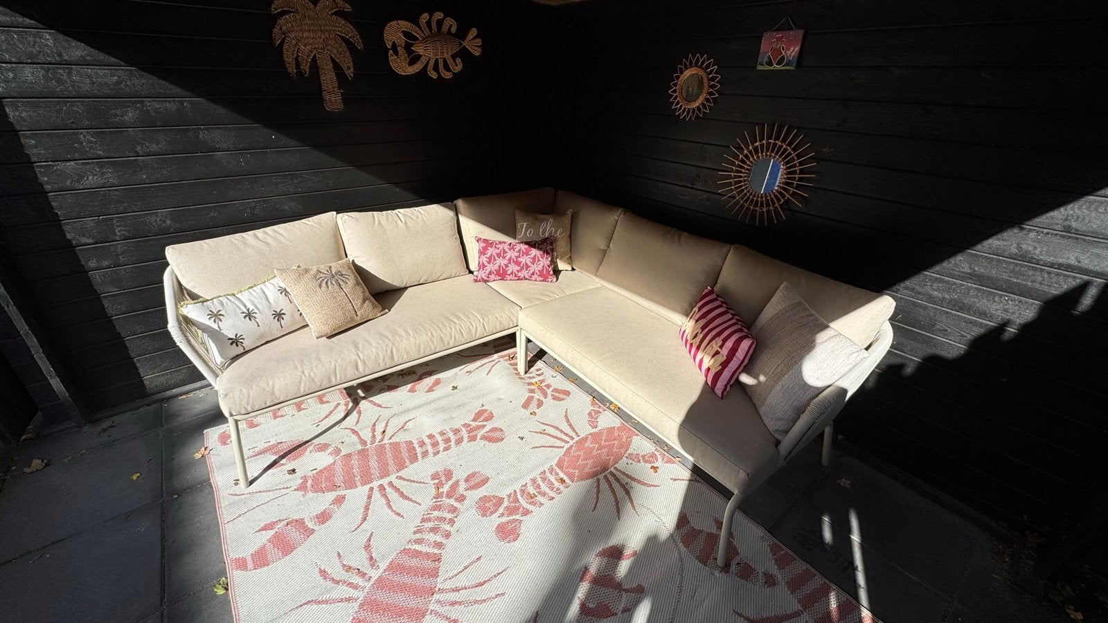 Loungeset Kopenhagen beige - Karwei, Ophalen, Zo goed als nieuw, Loungeset, Bank