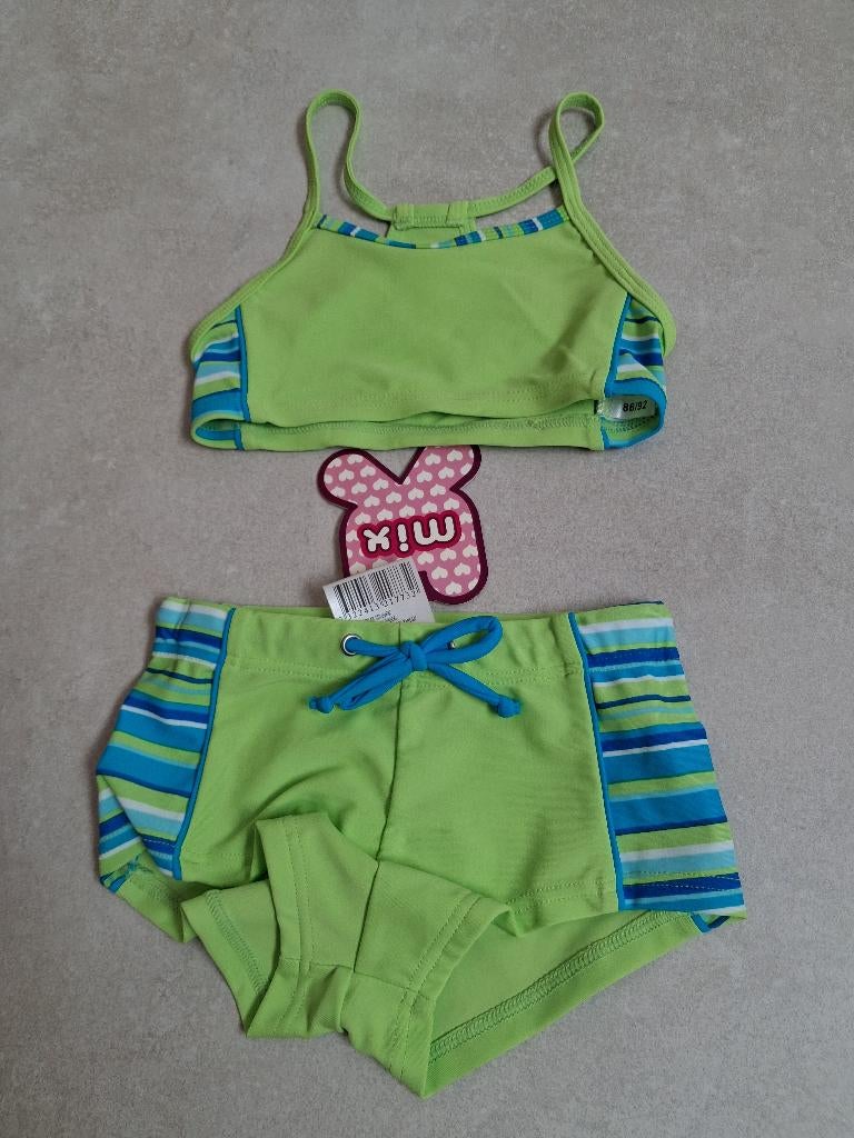 Nieuw! groen blauwbikini Mix maat 86/92, Kinderen en Baby's, Babykleding | Maat 86, Ophalen of Verzenden, Nieuw, Meisje, Setje