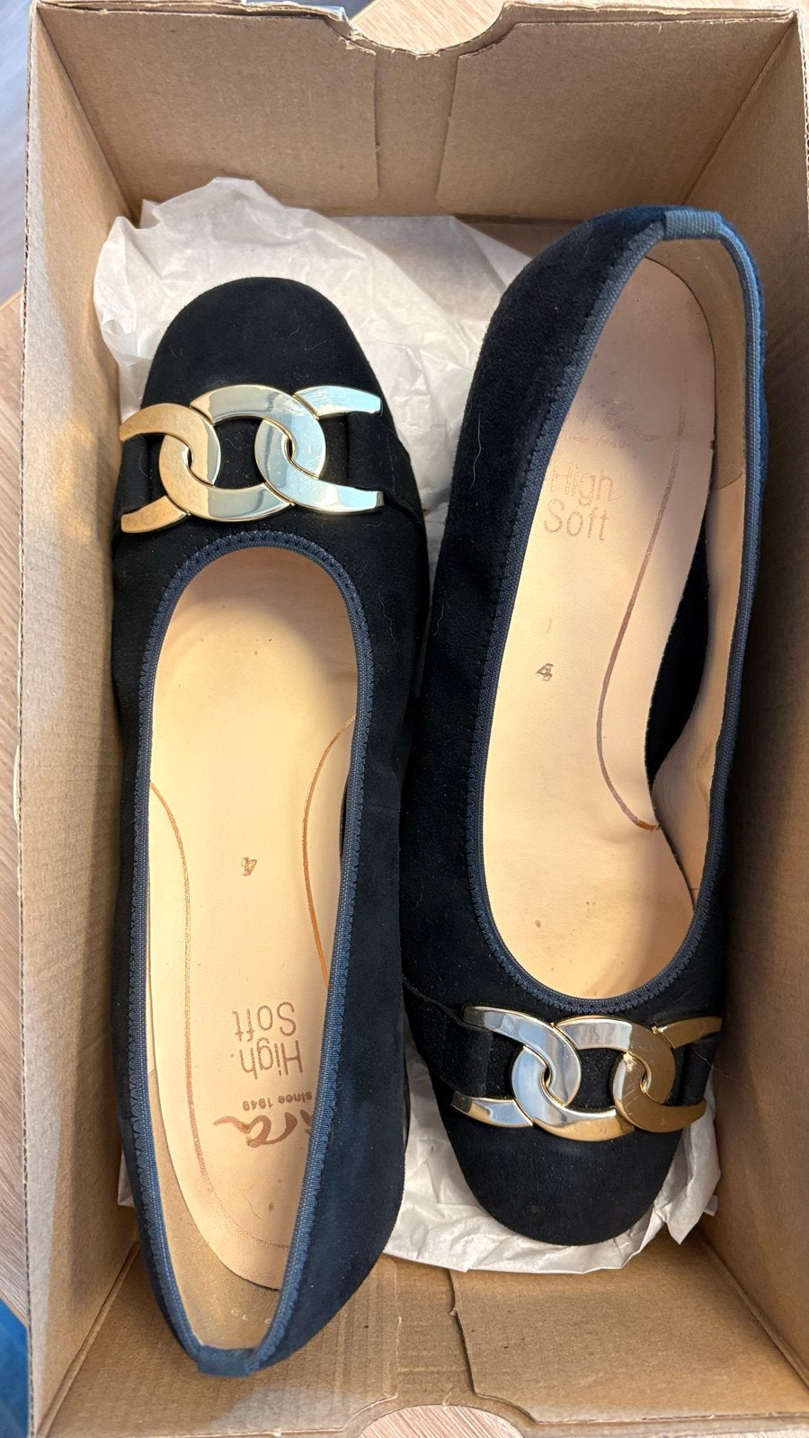 ZGN Ara leren schoenen blauw maat 37, Ophalen of Verzenden, Zo goed als nieuw, Blauw, Schoenen met lage hakken