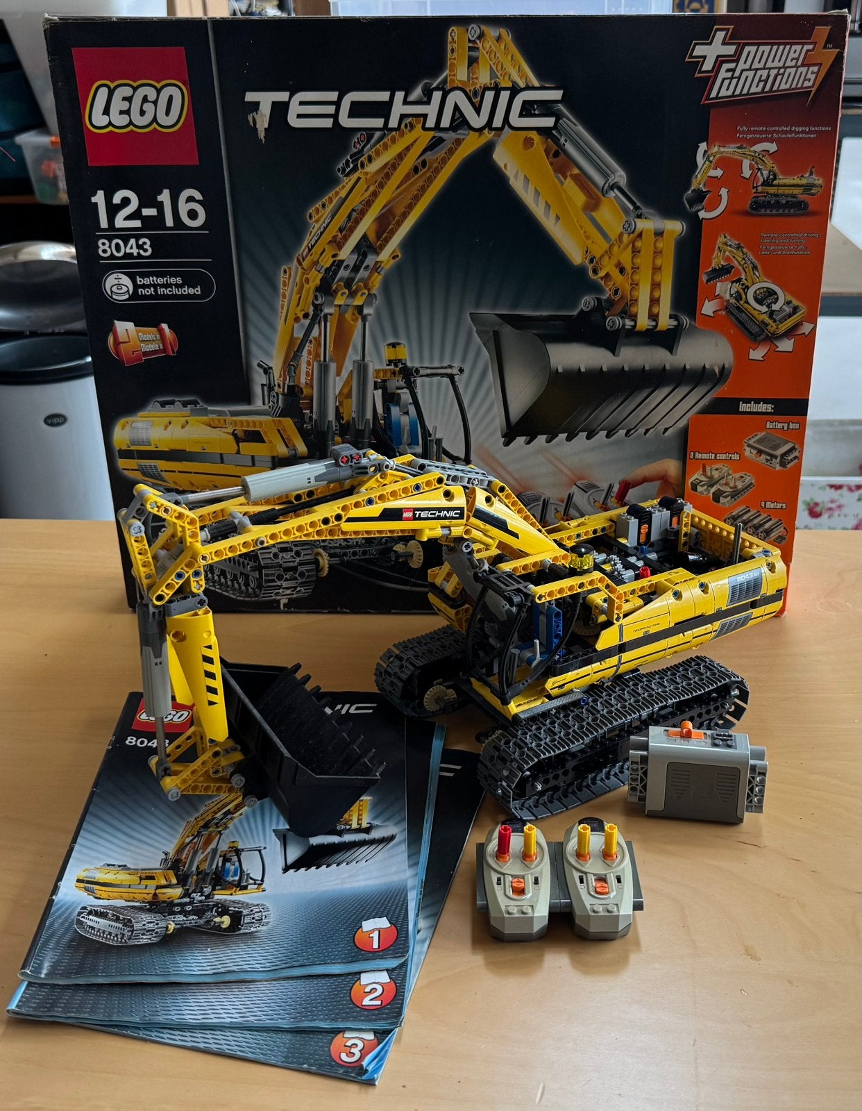LEGO Technic 8043 Motorized Excavator, Inclusief instructies, Gebruikt, Lego, Ophalen of Verzenden