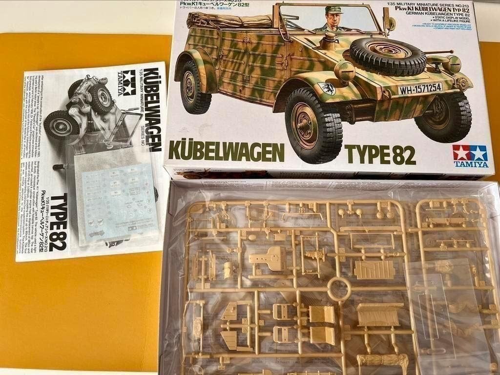 Tamiya	german Kubelwagen Type 82 	1/35 **213, Hobby en Vrije tijd, Modelbouw | Auto's en Voertuigen, Verzenden, Nieuw, 1:32 tot 1:50