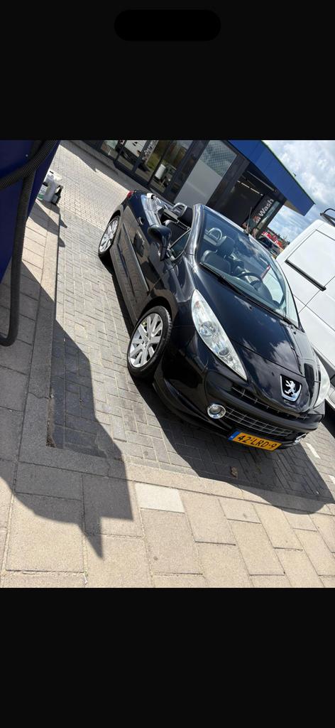 Peugeot 207 1.6 2007 Zwart MET NIEUWE APK, Voorwielaandrijving, Zwart, 4 cilinders, 4 stoelen