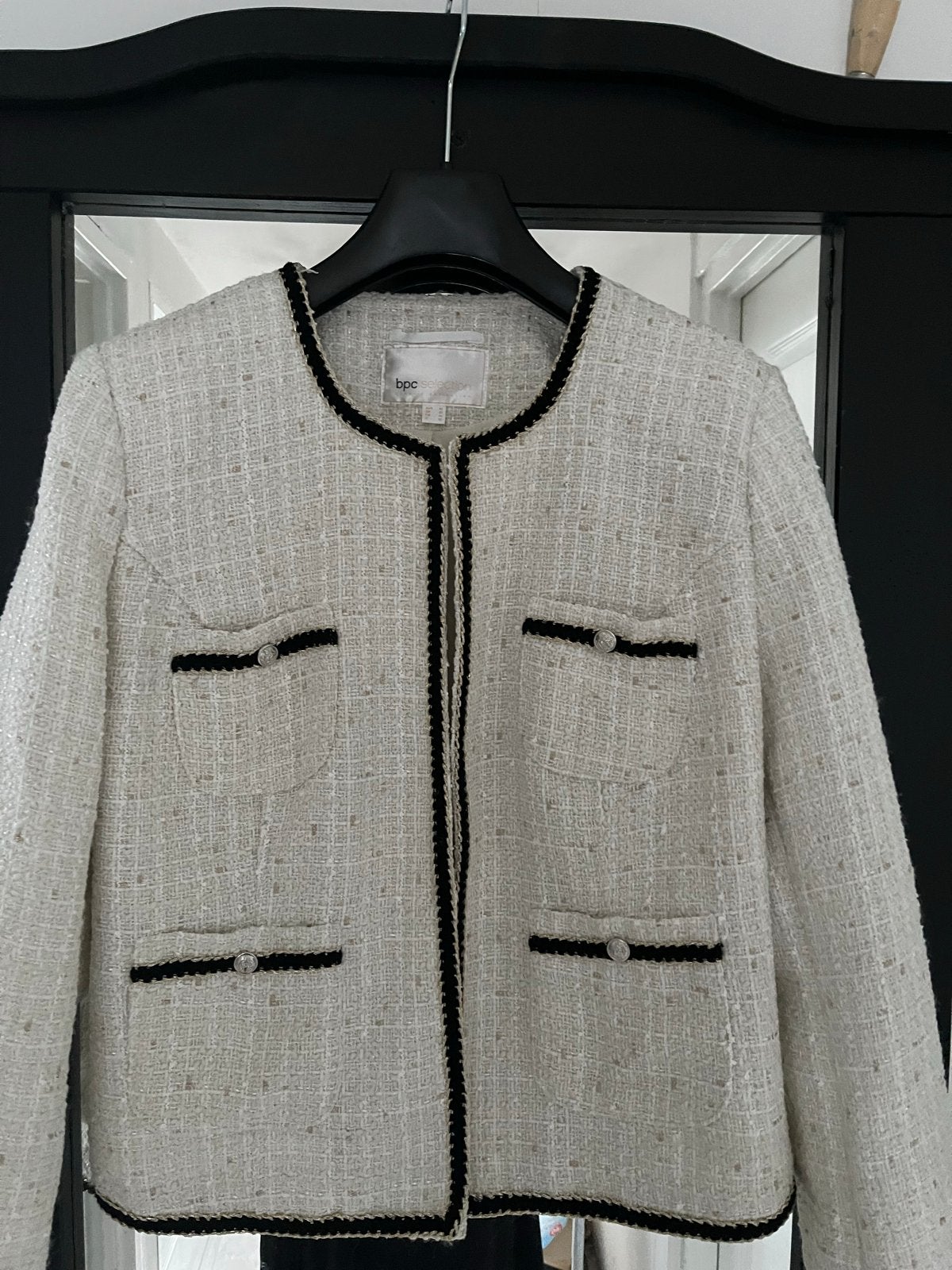 BPC Selection Tweed Jasje - Wit met Zwarte Details, Ophalen of Verzenden, Zo goed als nieuw, Wit