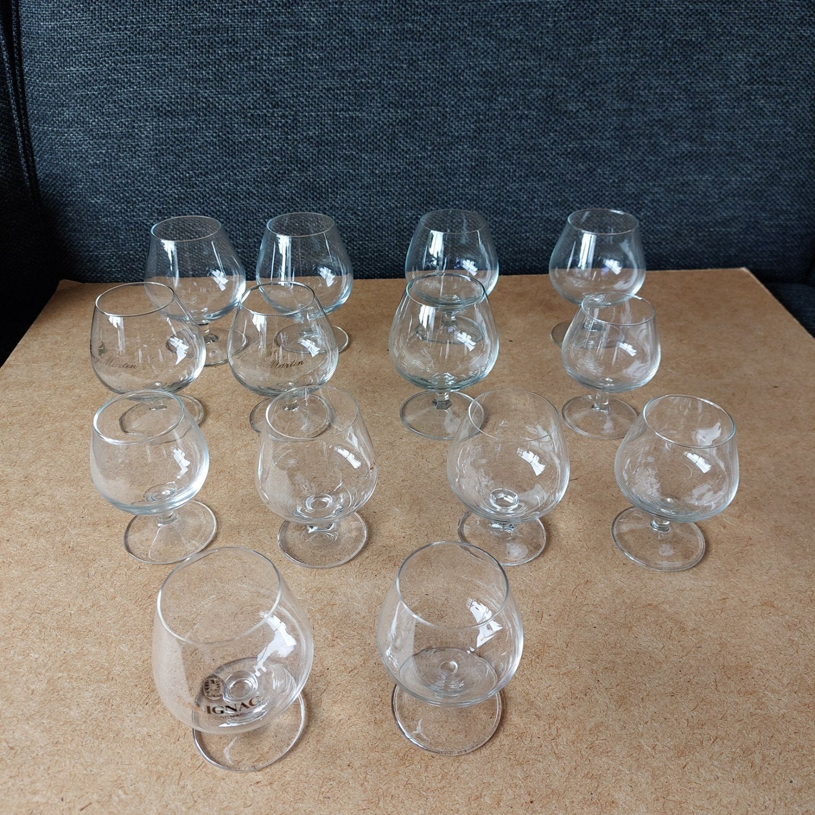 Set van 14 Cognac Glazen met Logo, Ophalen of Verzenden