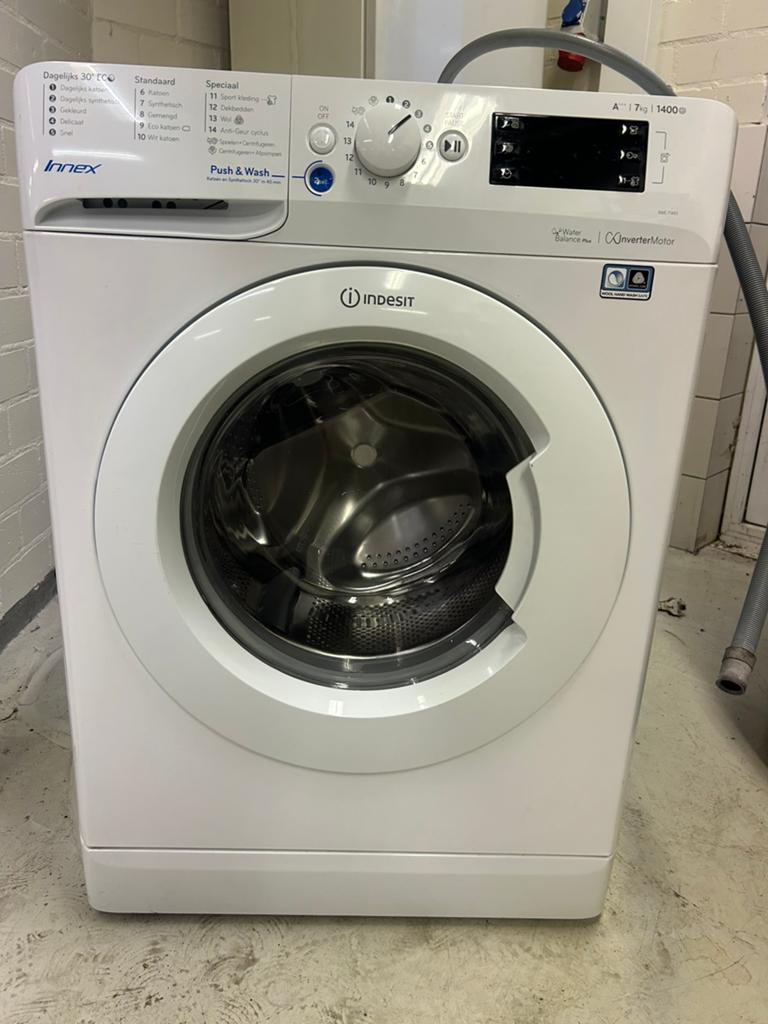 Indesit innex Energieklasse A+++ 1400 toeren, Ophalen, Overige typen, 50 tot 100 cm, Zo goed als nieuw