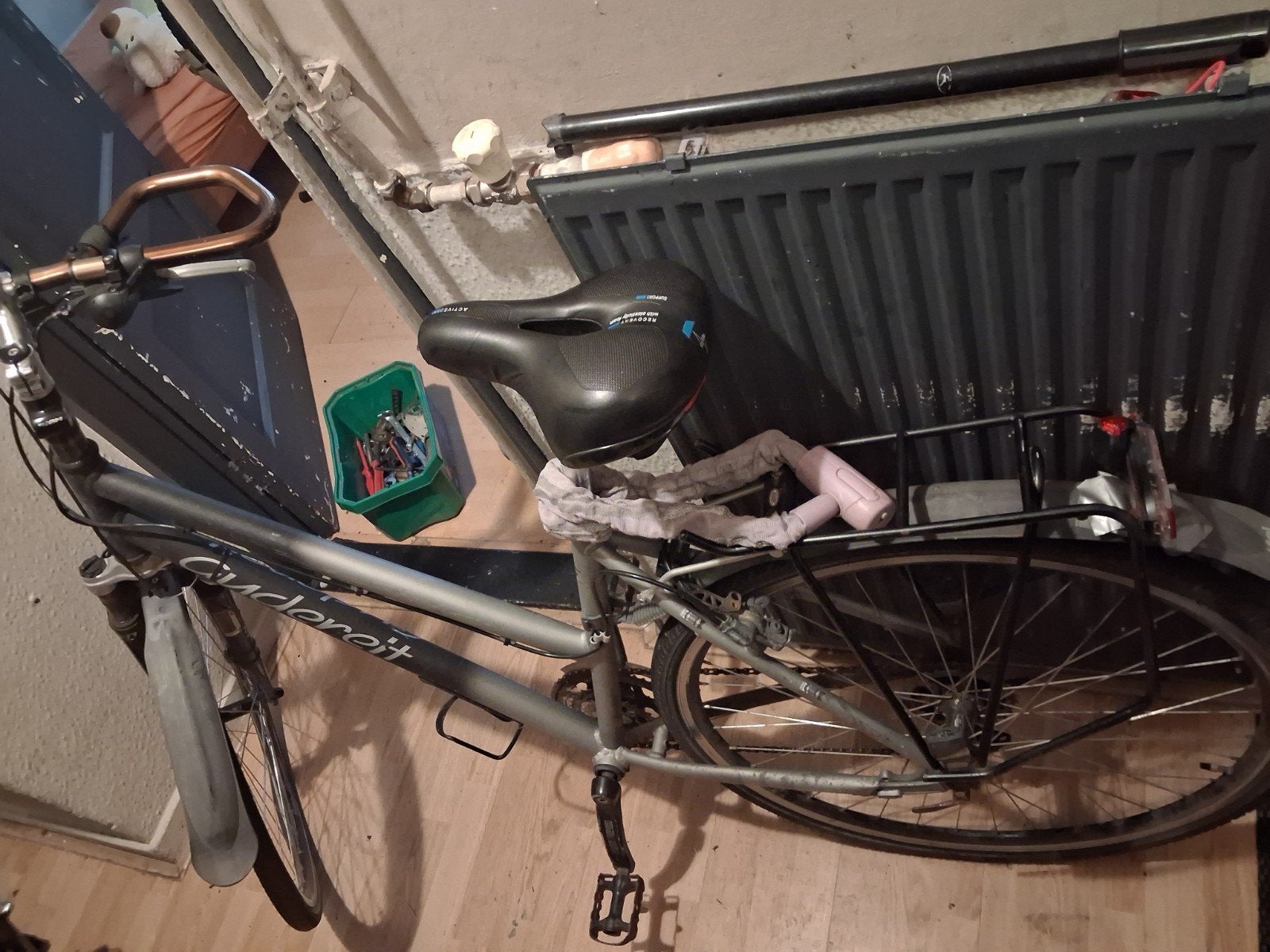 damesfiets grijs, 55 cm of meer, Ophalen of Verzenden, Gebruikt, Minder dan 10 versnellingen