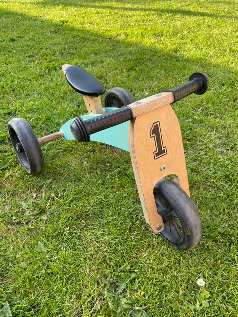 Houten loopfiets/driewieler, Ophalen, Gebruikt, Overige merken