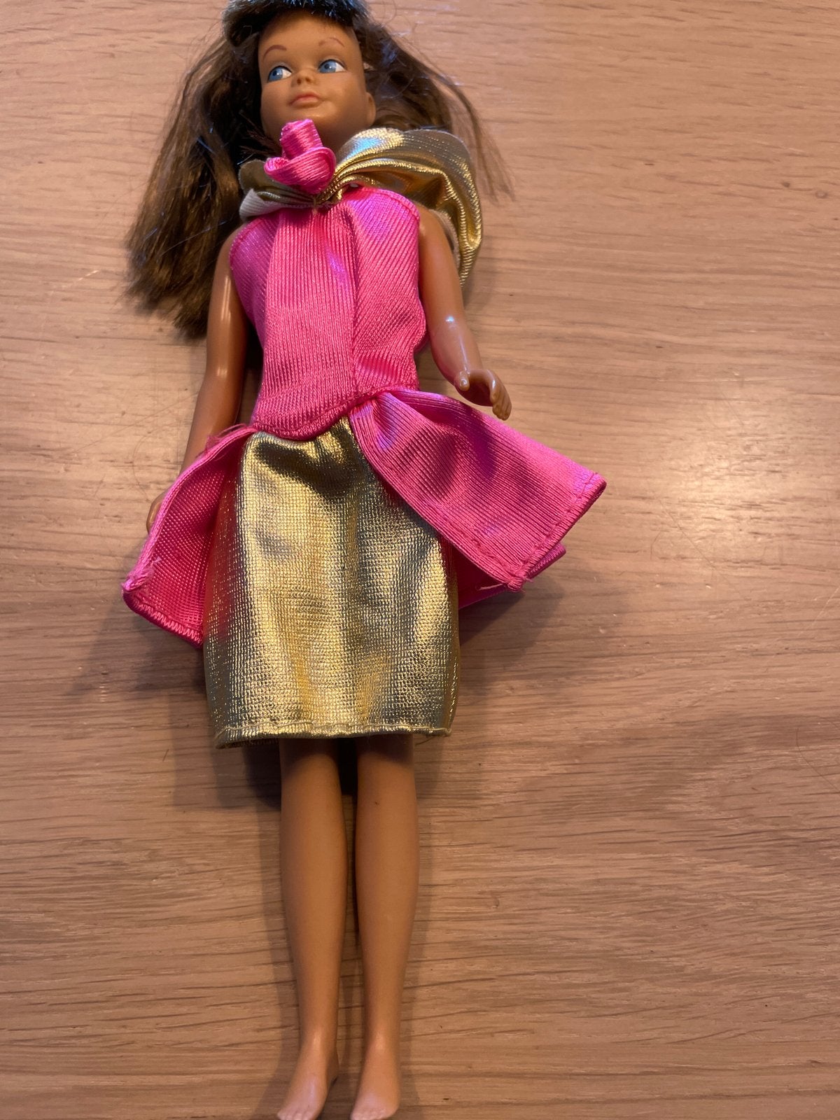 Vintage Skipper Barbie (1961) met originele jurk en jasje, Ophalen of Verzenden, Gebruikt, Barbie