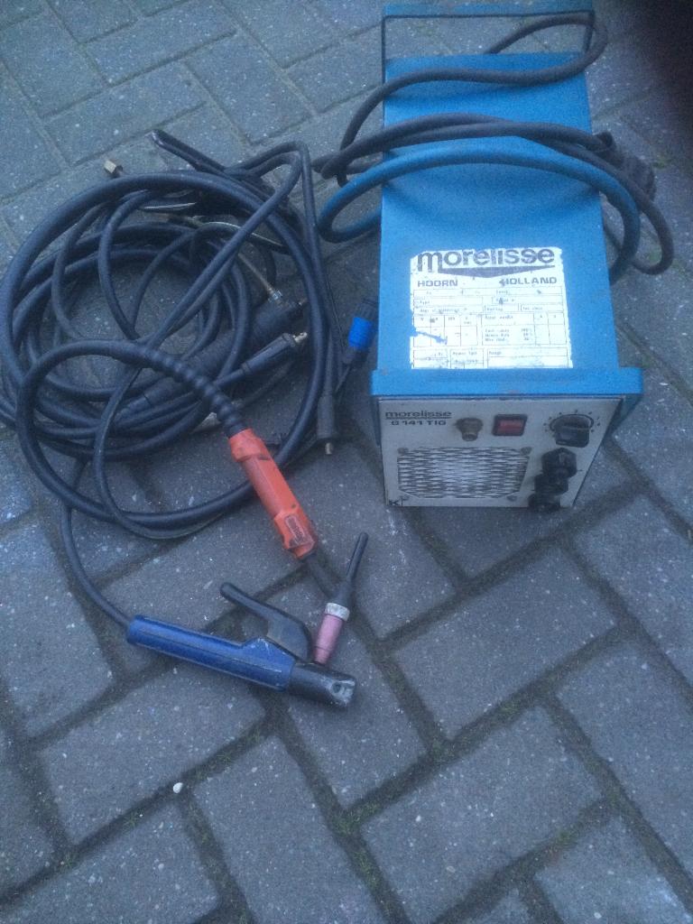 Morelisse lasapparaat TIG en Electroden, Doe-het-zelf en Verbouw, Gereedschap | Lasapparaten, Ophalen, Gebruikt, Minder dan 150 ampère