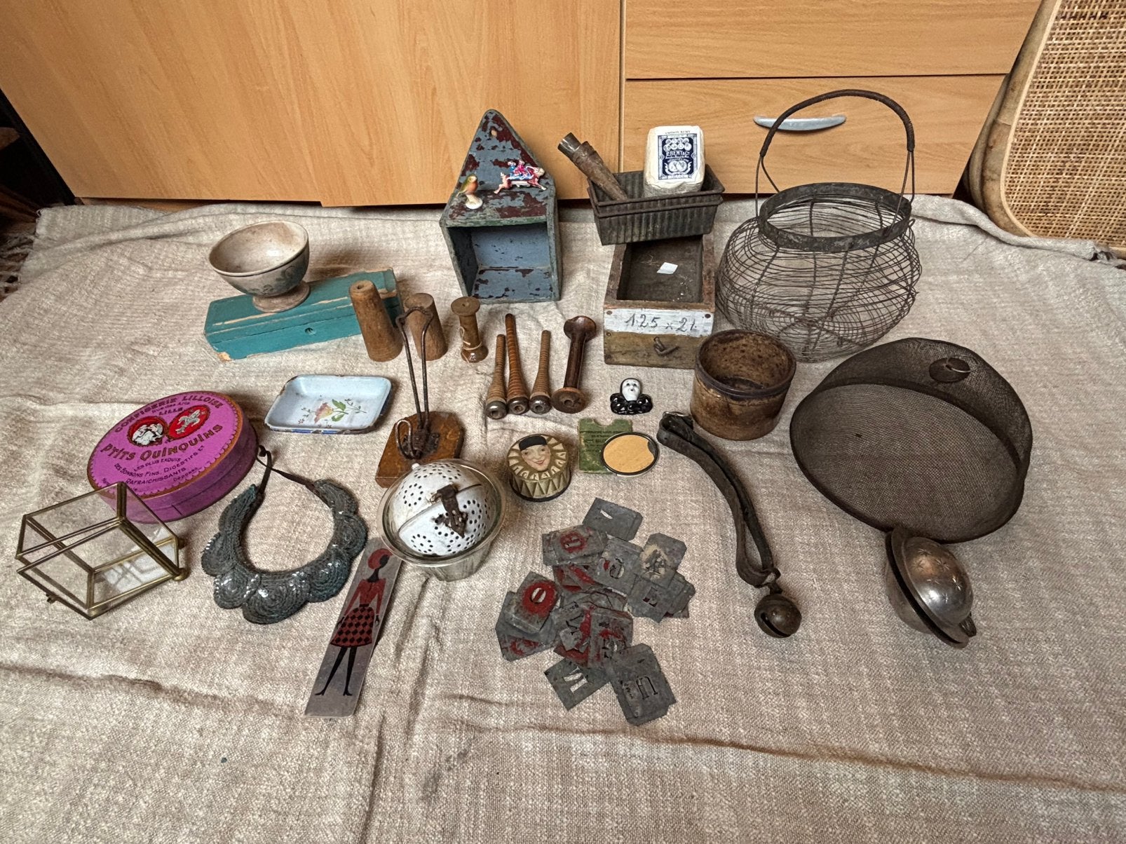 Partij brocante oud frans zweeds, Ophalen of Verzenden
