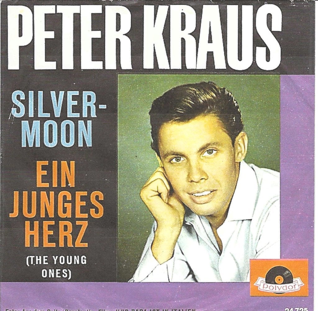 PETER KRAUS 45T SINGLE: SILVERMOON/EIN JUNGES HERZ, Ophalen of Verzenden, Gebruikt, Pop
