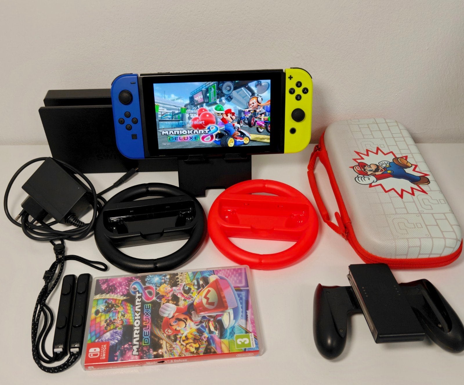 Nintendo Switch V2 met Mario Kart 8 Deluxe, Spelcomputers en Games, Switch 2019 Upgrade, Met games, 11-1 Hokotate-cho, Kamitoba, Minami-ku, Kyoto 601-8501, Japan