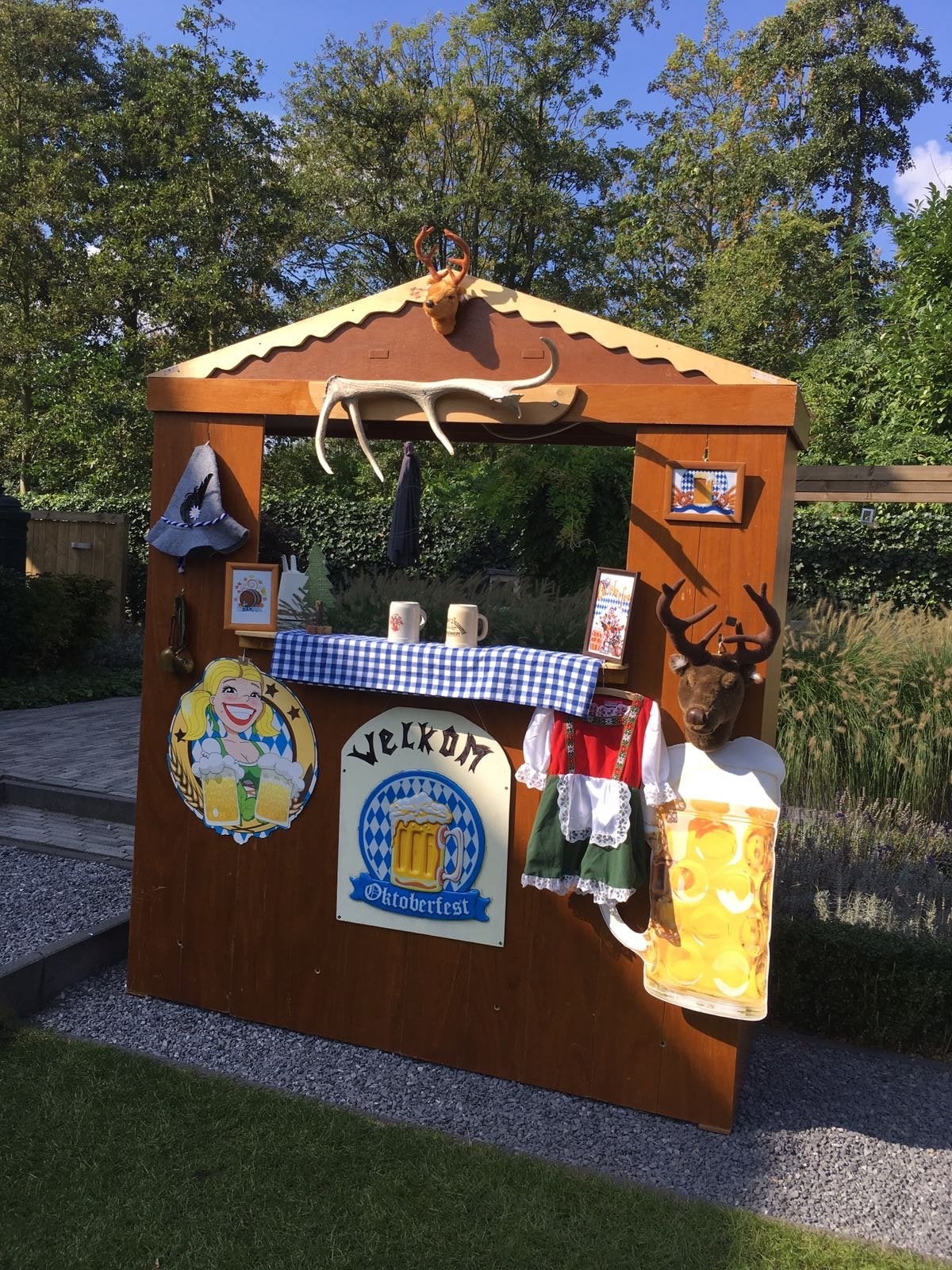 Oktoberfest bar te huur - Compleet met decoratie, Ophalen, Gebruikt, Feestartikel, Overige