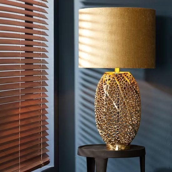 Light & Living Tafellamp Sinula 44cm - Goud (excl. kap), Modern, Klassiek, Luxe, Nieuw, Metaal, E27 (groot)