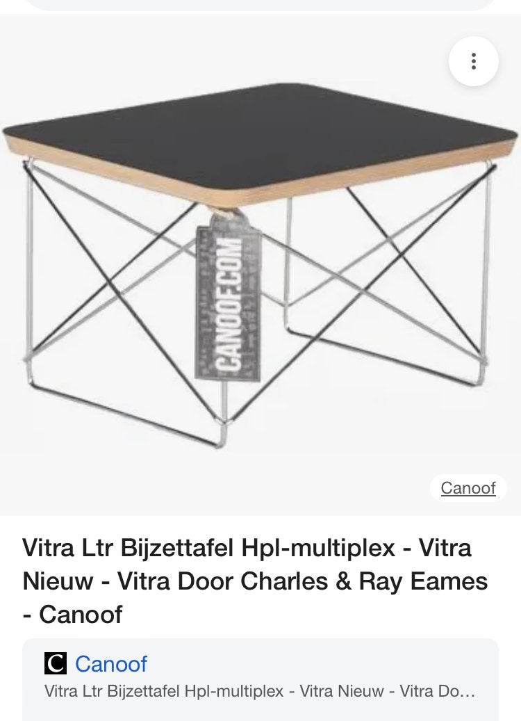 Vitra LTR Bijzettafel HPL-multiplex - Charles & Ray Eames, Huis en Inrichting, Tafels | Bijzettafels, Minder dan 45 cm, Minder dan 55 cm