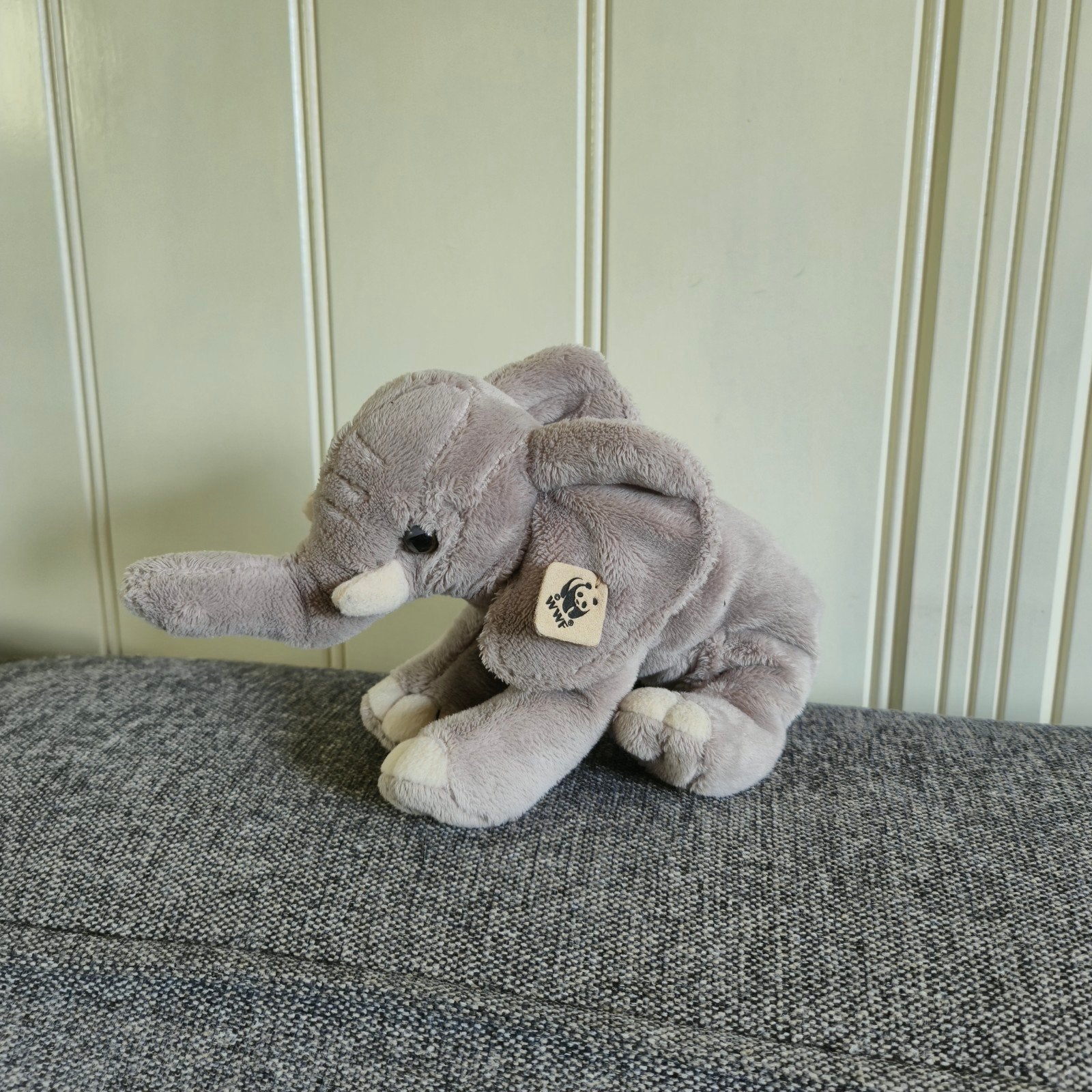 147.  WWF Pluche Olifant - 15cm, Gebruikt, Overige merken, Overige karakters, Grijs