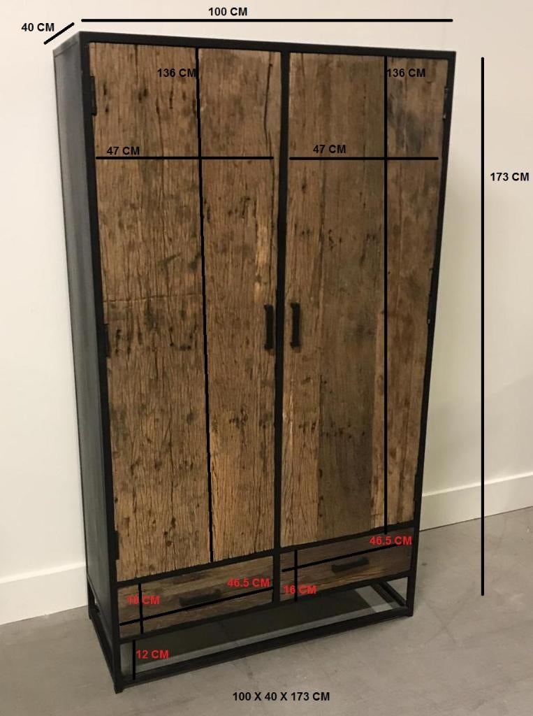 Dakota 100 cm kast, Verzenden, Nieuw, Hout