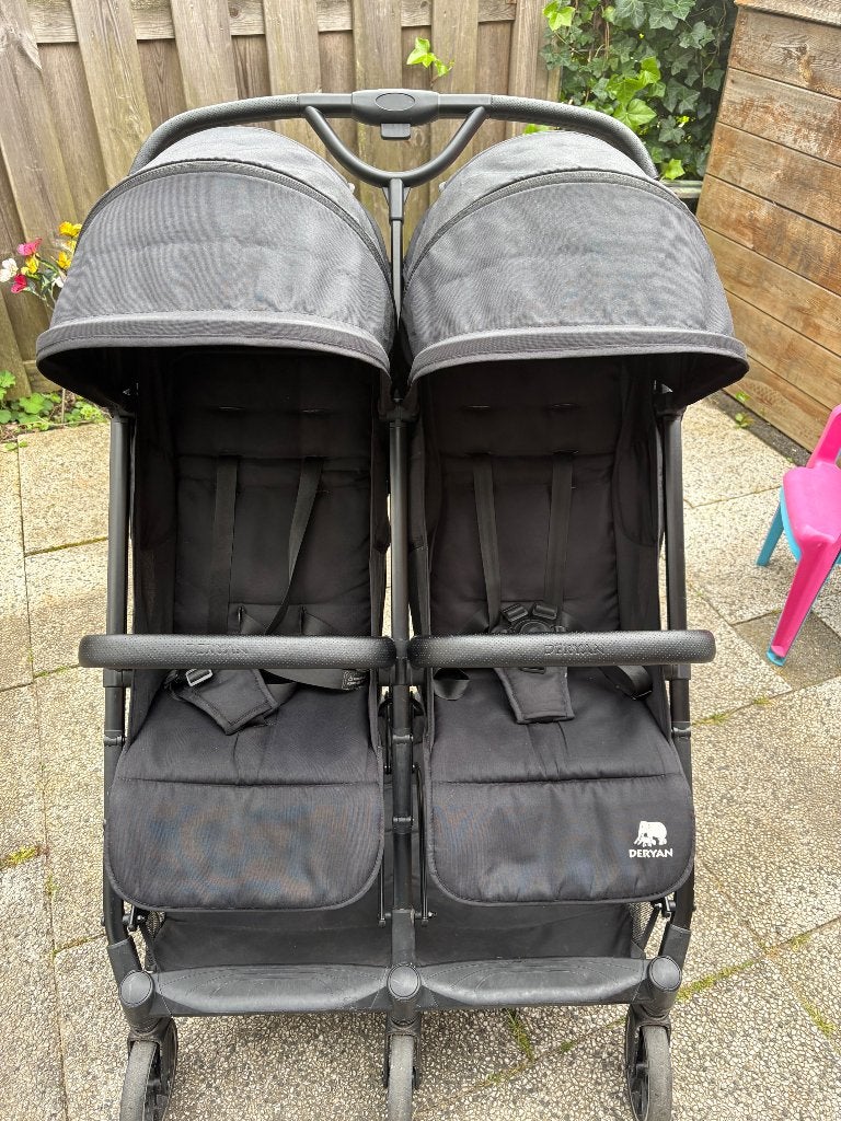 Deryan luxe rolo X2 duo buggy, Kinderen en Baby's, Buggy's, Ophalen, Gebruikt, Overige merken, Verstelbare rugleuning