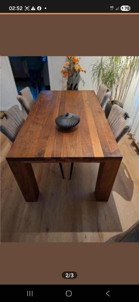 Mooie notenhouten eettafel 180x100 - Goossens Uden, Ophalen