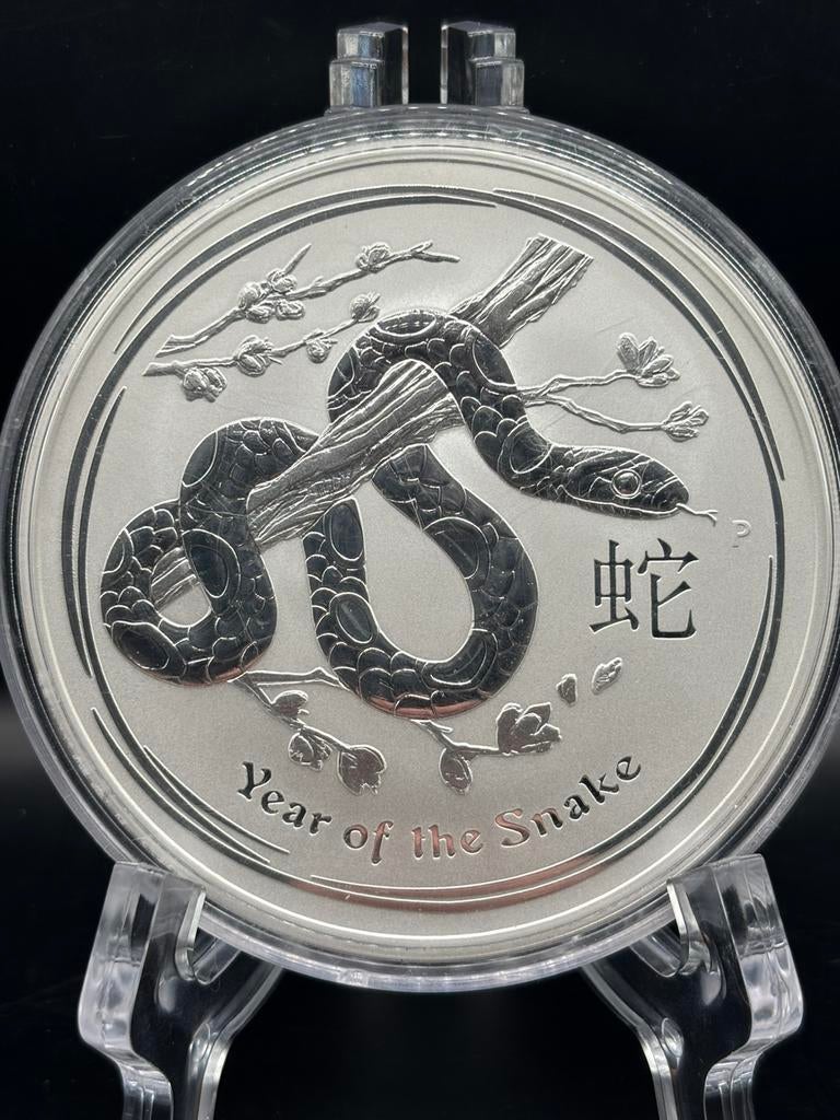 10oz lunar year of the snake 2013 - .999 zilver munt, Ophalen of Verzenden, Zilver