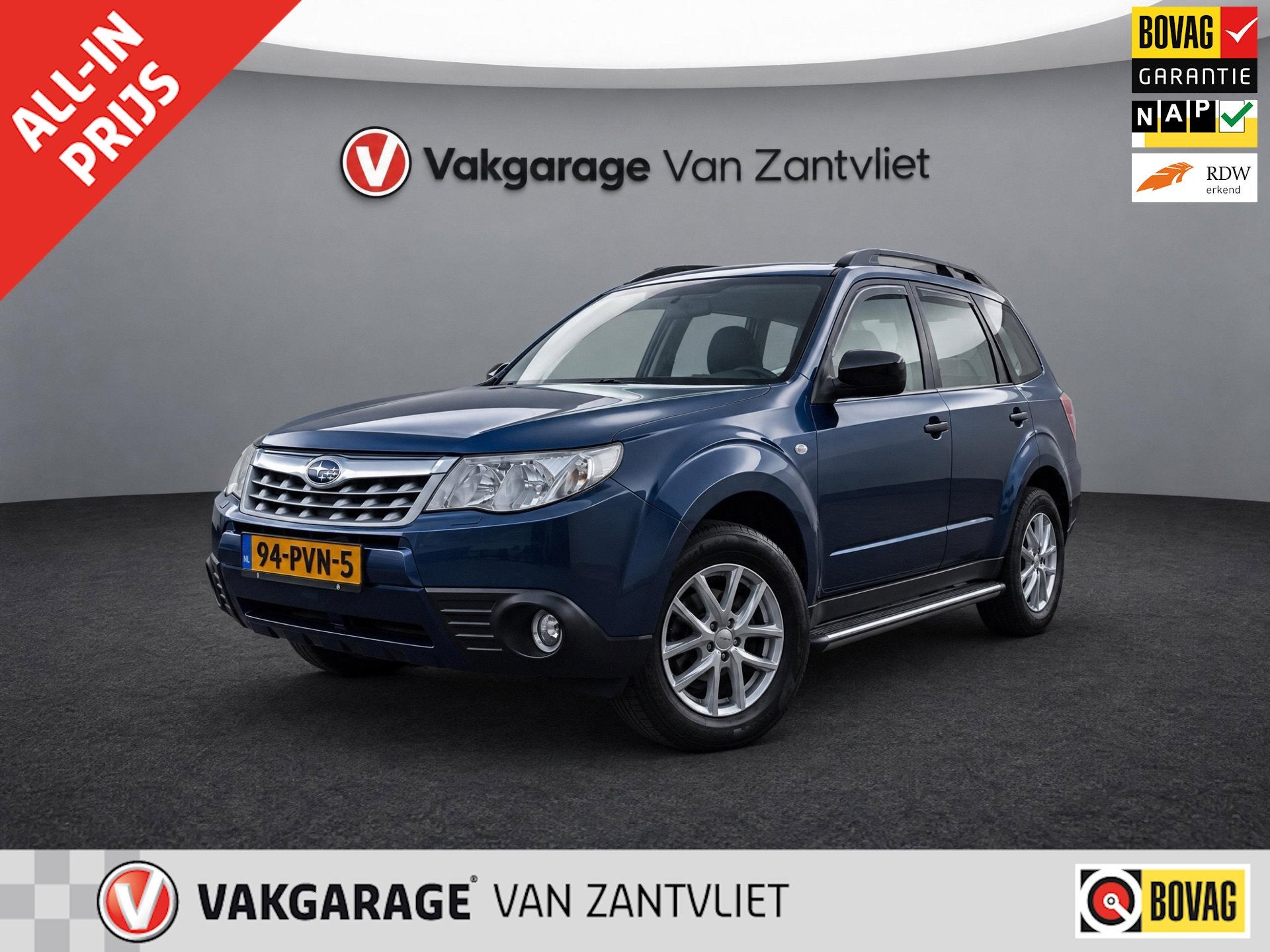 Subaru Forester 2.0 X Intro (12 mnd BOVAG-garantie), Auto's, Stof, Zwart, 4 cilinders, Blauw